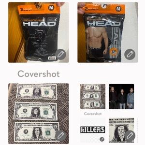 HEAD 2 pack🩳Boxers NIP szM+ KILLERS 🌎Concert💵tour 22’ signature